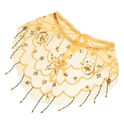 Produktbild: PACKOVE Cosplay-Partymaske Kostümpartys Tanzschleier Weiblicher Schleier Paillettenschleier Halloween-Kostümschleier Halloween deko Maskenball Maske Party-Cosplay-Maske Polyester Yellow
