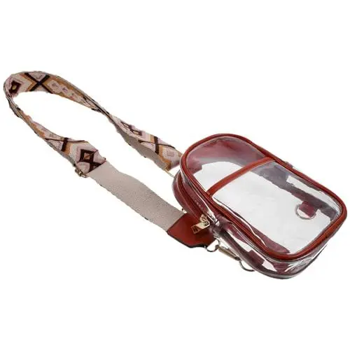 Produktbild: PACKOVE Damen Umhängetasche PVC Schultertasche Aufbewahrungstasche mit Geprägtem Muster für Besondere Anlässe