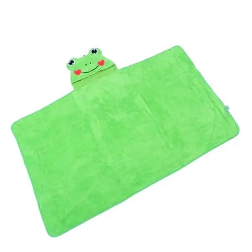 Produktbild: PACKOVE Frosch-Badetuch aus Korallen-Fleece für Kinder tücher Kinder kinderhandtücher Kapuzenhandtuch Cartoon-Bademantel Baby-Badetücher Badehandtücher Babyhandtuch Tier