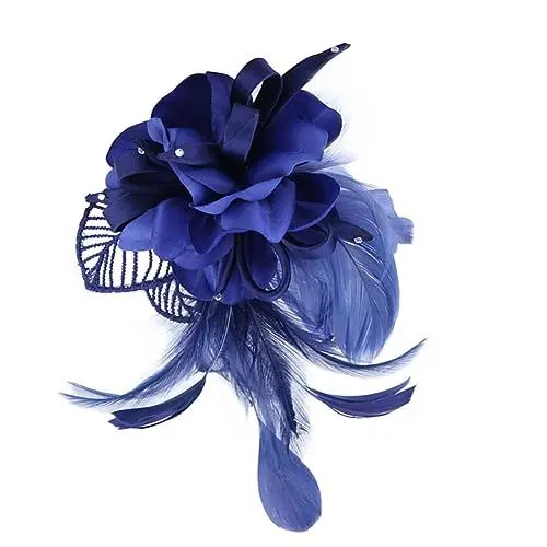 Produktbild: Stilvolle 1pc Blumenbroschen Für Frauen Stoffblumenbrosche Dunkle Brustnadel Haarnadel Für Mädchen Komfort