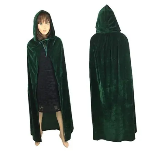 Produktbild: PACKOVE Hexenmantel mit Kapuze Halloween Costume Halloween Kleidung kehrwalze Halloween Dress Accessoires Halloween Women's Costume klobesen Kostüm Umhang Hexenkostüme für Damen Green
