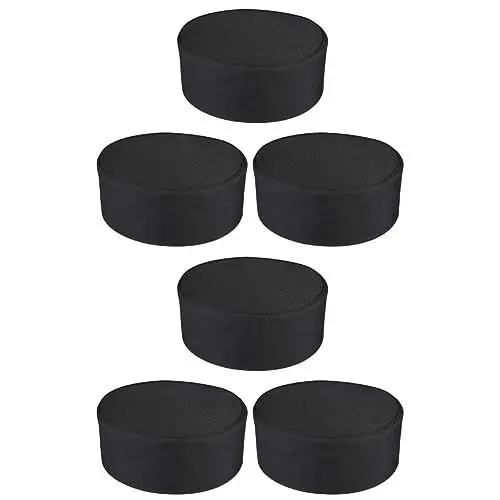 Produktbild: PACKOVE Hüte Für Frauen 6 Stück Kochmütze-Kopfbedeckung Für Herren Schwarze Herrenmütze Atmungsaktive Hüte Für Herren Kochmütze Koch-Kopfmütze Kochmütze Arbeitsmütze Verstellbare Kappe