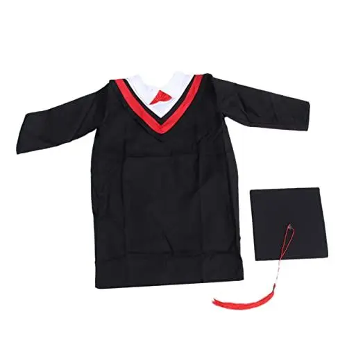 Produktbild: PACKOVE Junggesellenabschiedskleid Für Kinder Kinderanzüge Mütze Und Kleid 2022 Kindergartenquasten 2023 Der Schwarze Hut Vorschulabschluss Kinder-Kits Quastenanzug Männer Und Frauen Matt
