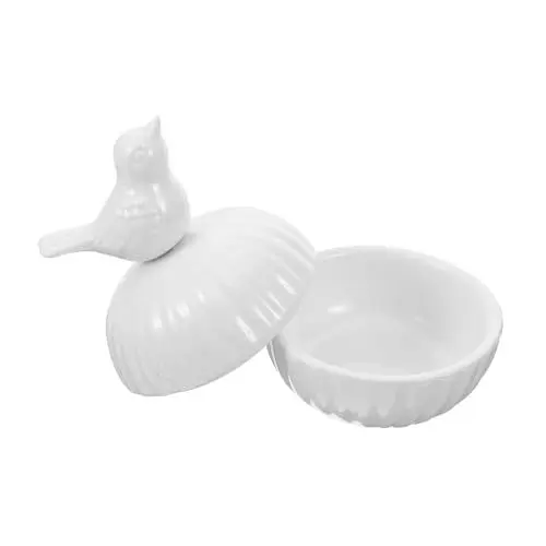 Produktbild: PACKOVE Schmuckschatulle Aus Porzellan mit Halskettenhalter Keramik-schmuckschatulle Schreibtisch-organizer mit Schmucksteinen und Tiermotiven