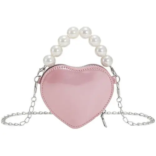 Produktbild: PACKOVE Liebe Tasche Abendtasche Herztasche Taschengeschenk Ledergeldbörsen Für Damen Herz Umhängetasche Clutch Herz-geldbörse Herzförmige Tasche Gelee-geldbörse Die Kette Mini-tasche Kind