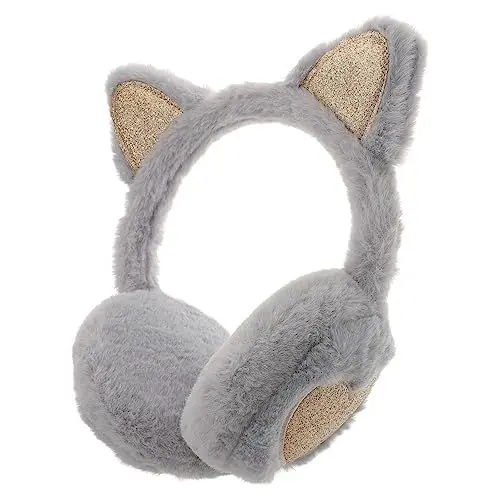Produktbild: PACKOVE Ohrenschützer Mit Katzenohren Ohrenschützer Für Winterkinder Flauschige Ohrenschützer Sportohr Tierischer Ohrenschützer Laufender Ohrenwärmer Plüsch Mann Niedlich Studentin
