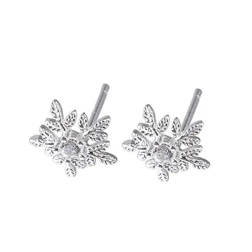 Produktbild: PACKOVE Sterling Silber Schneeflocken Ohrstecker Für Und Mädchen Weihnachts Ohrringe Mit Für Festliche Anlässe Und Tägliches Tragen