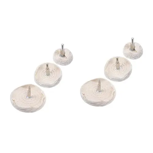 Produktbild: PACKOVE Polierpad 6 Stk Weißes Stoffrad Wischmop Metall Flanellrad Rotieren Metallbohrer