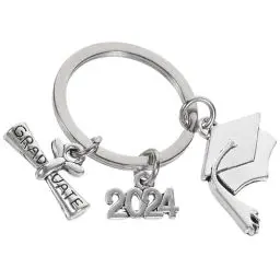Produktbild: PACKOVE Schlüsselanhänger Zum Abschluss 2024 Schlüsselanhänger Der Klasse 2024 Graduation Keychain Edelstahl 2024 Graduate Hängenden Schlüsselanhänger Als Abschlussgeschenk Geeignet