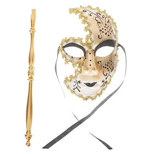 Produktbild: PACKOVE Venezianische Maske Lustige Party Maske Halloween Maske Deko Maske Für Bar Bühnenaufführung Party Maske Für Maskenball Bühnenmaske Deko Party Rollenspiel
