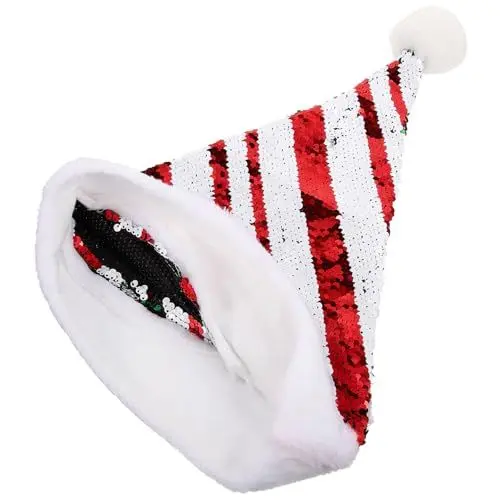 Produktbild: PACKOVE Santa Hat Mit Plüsch Weihnachtsmütze Für Erwachsene Für Weihnachtsfeiern Und Foto-requisiten Strassendesign Und Festlich