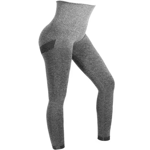 Produktbild: PACKOVE Yoga-Leggings Hohe Taille Yogahose Fitness-Leggings Fitnessstudio-Leggings Sportstrumpfhose Für Damen Grau XL