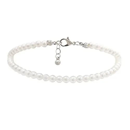 Produktbild: PACKOVE hawaiianisches Armband weiße Perlenkette weiße Halskette für Frauen Halsketten für Frauen Fußschmuck Fußkettchen eine Halskette Knöchelschmuck Knöchelkette Hülse Zubehör Liebhaber