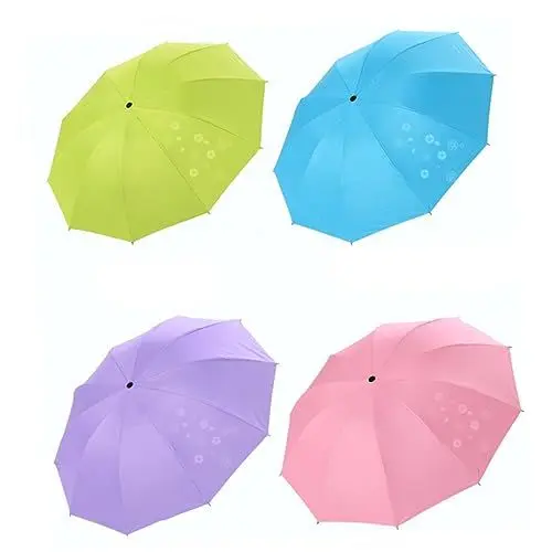 Produktbild: PACKOVE Mehrzweck-regenschirm 8 Rippen Faltbarer Tragbarer Gemusterter Regenschirm Für Damen