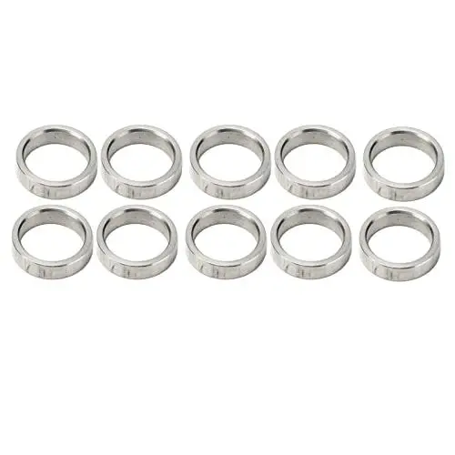 Produktbild: Packung mit 10 Unterlegscheiben-Abstandshalter-Set, Befestigungsteile Dichtungshaltering Edelstahl Innendurchmesser 12 Mm Außendurchmesser 15 Mm Hardware-Unterlegscheiben-Sortiment-Set(3515-0015-0040)