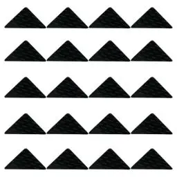 Produktbild: Packung mit 20 Teppich Anti-Rutsch-Unterlage, Schwarz Anti-Rutsch-Pads Teppich Schwarz, Dreieck Anti-Rutsch-Matte für Teppich, waschbar und wiederverwendbar Teppich zu verhindern, DASS Rutschen