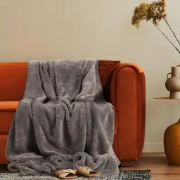Produktbild: Paco Home Deko Wohnzimmer Decke Kuscheldecke Tagesdecke Waschbar Sofadecke Schlafzimmer Rautenmuster Einfarbig Flauschig, Farbe:Anthrazit, Größe:200x240cm