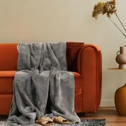 Produktbild: Paco Home Deko Wohnzimmer Decke Kuscheldecke Tagesdecke Waschbar Sofadecke Schlafzimmer Shaggy Einfarbig Flauschig Soft, Farbe:Anthrazit, Größe:150x200cm