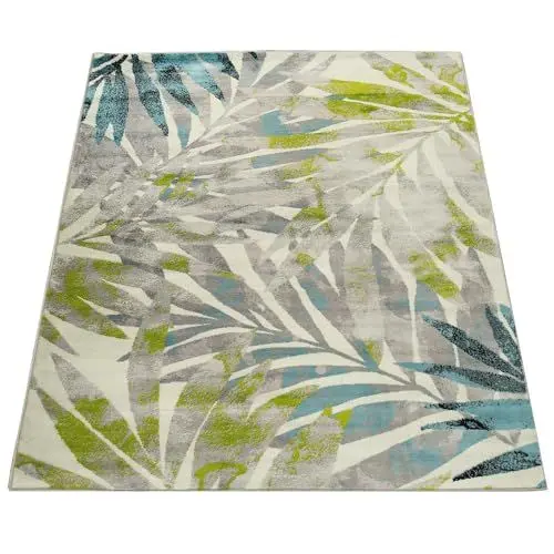 Produktbild: Paco Home Designer Teppich Wohnzimmer Ausgefallen Farbkombination Jungle Design Mehrfarbig, Grösse:200x280 cm