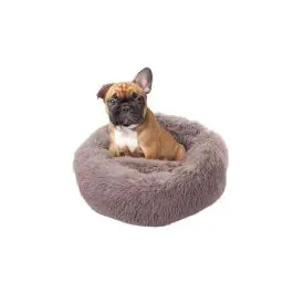 Produktbild: Paco Home Hundebett Katzenbett Flauschig Hundekissen Donut Hundedecke Hund Katze Hundekörbchen Katzenkorb Waschbar, Farbe:Beige, Größe:Ø60 cm