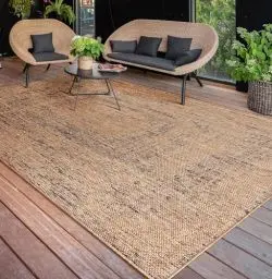 Produktbild: Paco Home Outdoor Teppich wetterfest & langlebig Flachgewebe in moderner Jute-Sisal-Optik in Naturtönen Gemustert Perfekt für Terrasse, Balkon, Garten & Küche, Grösse:160x220 cm, Farbe:Beige 4