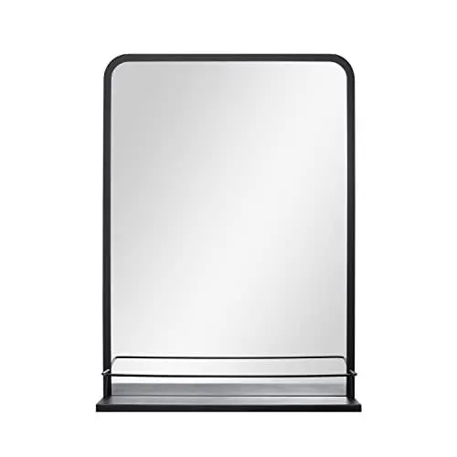 Produktbild: Paco Home Spiegel Zum Aufhängen Wandspiegel Mit Ablage Dekorativ Badspiegel Flur Ankleidezimmer Wand Modern Badezimmerspiegel Rechteckig Metall