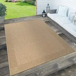 Produktbild: Paco Home Teppich Indoor-Outdoor, moderner Jute-Look in natürlicher Sisal Optik, robust & wetterfest, ideal für Terrasse Wohnzimmer & Küche, Grösse:80x150 cm, Farbe:Beige