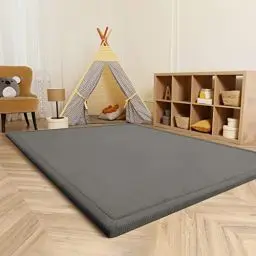 Produktbild: Paco Home Teppich Kinderzimmer Kinderteppich Baby Spielteppich Krabbeldecke Krabbelmatte Weich rutschfest Jungen Mädchen Deko, Grösse:120x160 cm, Farbe:Grau
