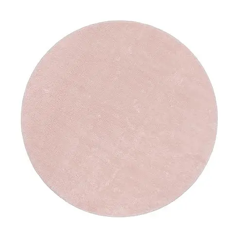 Produktbild: Paco Home Waschbarer Teppich Rund Wohnzimmer Kurzflor rutschfest Modern Flauschig Einfarbiges Muster, Grösse:120 cm Rund, Farbe:Rosa