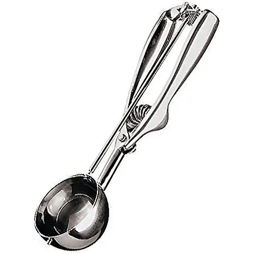 Produktbild: Paderno 41473-31 Eis Portionierer, für Früchten, Kandis, Korn, Glasur, Komfortabler Griff, aus Edelstahl, Spülmaschinenfest, 3 cm, Silber / Schwarz