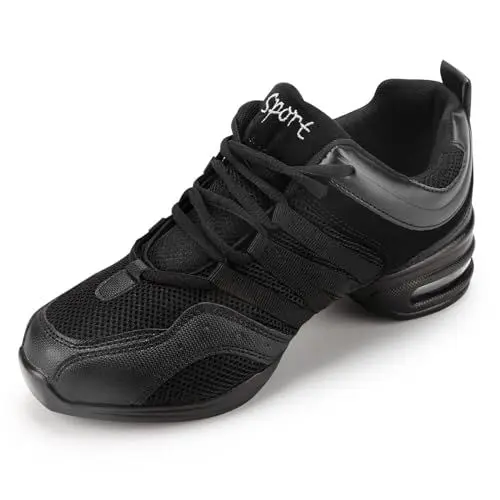 Produktbild: Padgene Damen Jazz Schuhe Tanzschuhe Damen Mode Mesh Lace Up Schuh Freizeit Training Sneaker Sport Outdoorschuhe Laufschuhe Modern Tanz Jazz Tango Gymnastik Schuhe