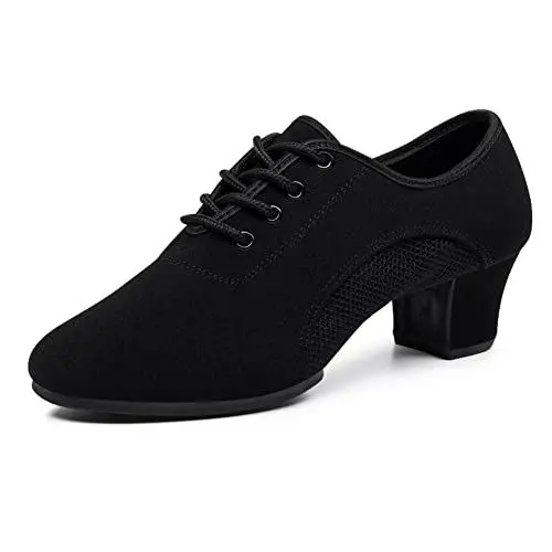 Produktbild: Padgene Latein Tanzschuhe für Damen Schwarz Professionelle Tanzschuhe Ballsaal Party Salsa Tanzübung Performance Schuhe