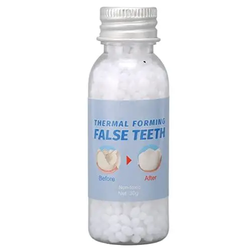 Produktbild: PAER 30 G Provisorische Zahnreparatur, Passende Perlen, Zahnreparaturkleber, Wärmeperlen Zum Füllen Fixieren Den Fehlenden und Gebrochenen Zahn oder Kleben die Künstlichen Zähne der Prothese