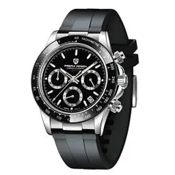 Produktbild: Pagani Design Herrenuhr Saphirglas Chronograph Edelstahl Wasserdicht Leuchtende Uhr Japanisches Uhrwerk Herren Quarzuhr Uhr für Männer（Schwarz-64）