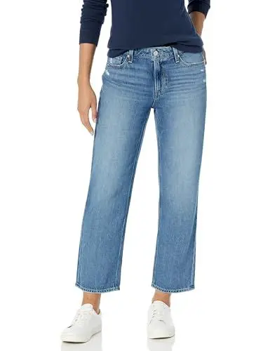 Produktbild: PAIGE Damen Noella Straight Jeans, Scribble Distressed, 32