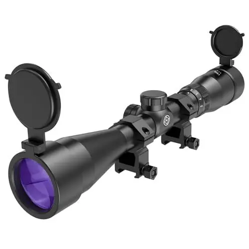 Produktbild: Paike 3-9x40 Zielfernrohr, spezielles Violettes Objektiv mit Klappdeckel, Jagdfernrohr mit 20-mm-Halterung