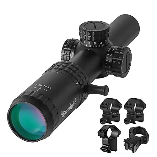 Produktbild: Paike Tactical Optical 1-5x24 Zielfernrohr 30 mm Weitwinkelsicht Rot Grün Beleuchtetes Jagdzielfernrohr