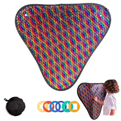 Produktbild: Paillettenstoff-Sinneswand | Must-Haves für den Sinnesraum | Paillettenwand | Sinneswand für das Klassenzimmer | Wende-Paillettenstoff | ODOXIA Sequins wall (Triangle)