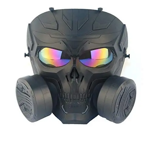 Produktbild: JOYASUS Paintball Maske, Taktische Vollgesicht Dummy Gasmaske, Schädel CS Maske mit doppeltem Turbo Fan für Cosplay, Halloween, Wargame, Maskerade