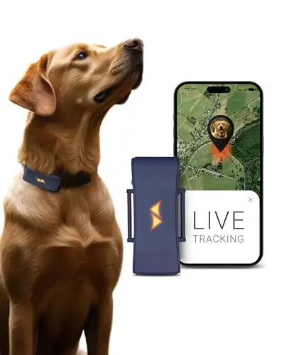 Produktbild: PAJ GPS Tracker für Hunde - 4G - Weglaufalarme + weltweite Live-Ortung - Akkusparmodus in Routernähe - Hunderückruf - mit Leucht-LEDs - Wasserdicht (IP67) - passt an jedes Halsband - dunkelblau