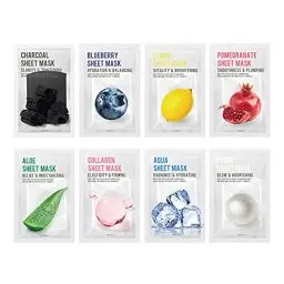 Produktbild: (PAKET VON 8) EUNYUL Purity Blattmaskenpaket 8 Typen 22 ml x 8 Stück Koreanische Hautpflege für alle Hauttypen