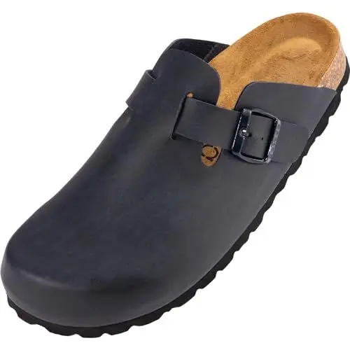 Produktbild: Palado Clogs Damen Kiel - gefertigt in Spanien - bequeme EVA-Sohle - modernes Schnallen-Detail - atmungsaktives Weichfußbett - stilvolles Design Dunkelblau UK5,5 - EU38