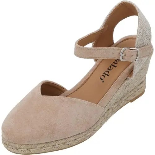 Produktbild: Palado Keilsandaletten Damen Sathos – elegante Wedges - modische Sommerschuhe - Sandalen mit Keilabsatz Beige UK5,5 - EU38