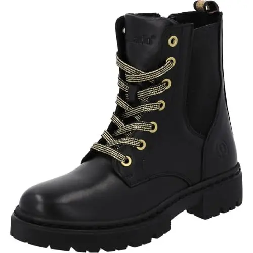 Produktbild: Palado Stiefeletten Mädchen Kids Funita G – hergestellt in Portugal aus robustem Leder – langlebige Schnürboots mit TPR-Sohle – stilvoller Look für Mädchen Schwarz EU38