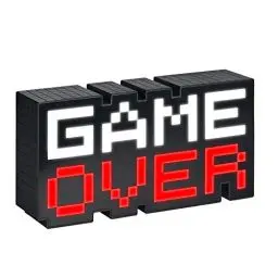 Produktbild: Paladone Game Over 8-Bit Pixel Light, Farbwechsel und Sound Reactive Mood Light