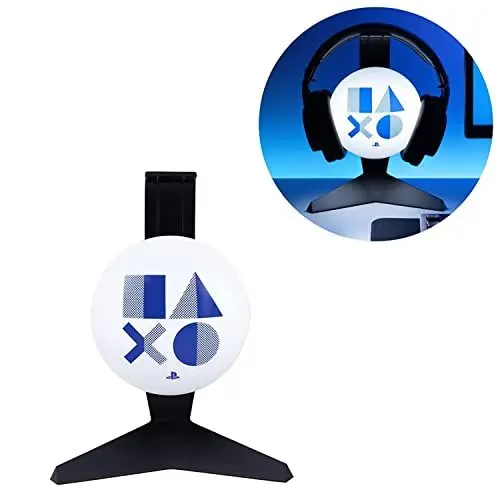 Produktbild: PlayStation Headset-Ständer-Licht - Offiziell lizenziert, Kopfhörerhalter für Gaming-Setup, Geschenk für Gamer, USB-betrieben