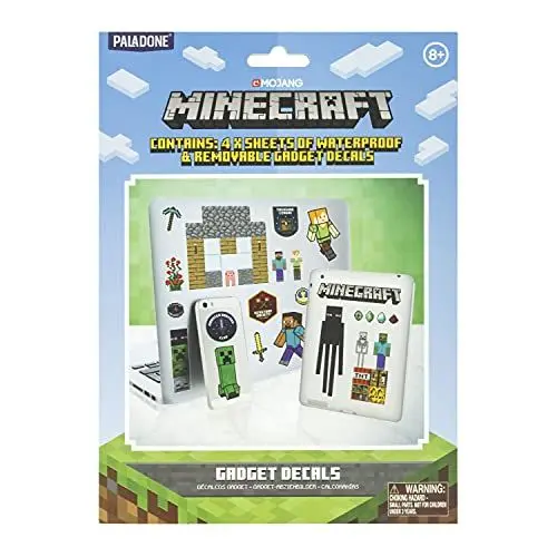 Produktbild: Paladone Minecraft-Gadget-Abziehbild– Wasserdichte und abnehmbare Aufkleber – Offizielles Lizenzprodukt