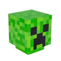 Produktbild: Minecraft Creeper Tischlampe mit offiziellen Creeper-Sounds, Handheld-Nachtlicht für Kinderzimmer oder Gamer-Deko, Offiziell lizenziert