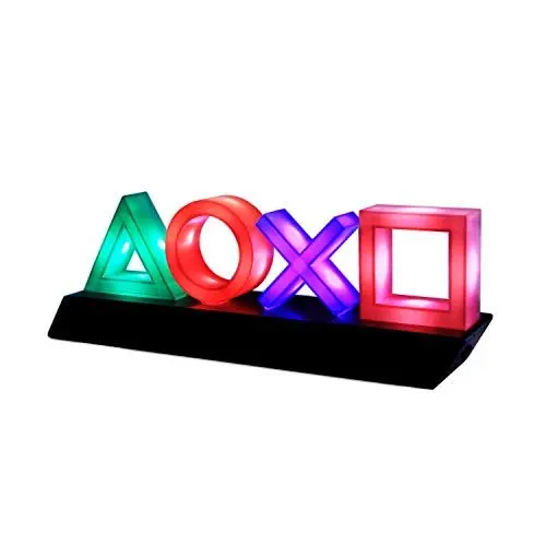 Produktbild: PlayStation Icons Leuchte mit 3 Lichtmodi - Soundreaktiv, Dynamisches Phasenlicht & Standardmodus - Gaming-Raum-Deko & Beleuchtung für Gamer