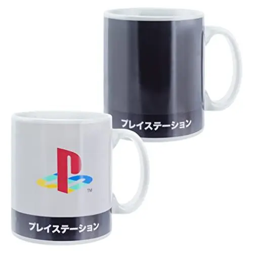 Produktbild: Paladone Playstation Heritage XL Wärmewechsel-Kaffeetasse, 550 ml, Farbwechsel-Keramikbecher